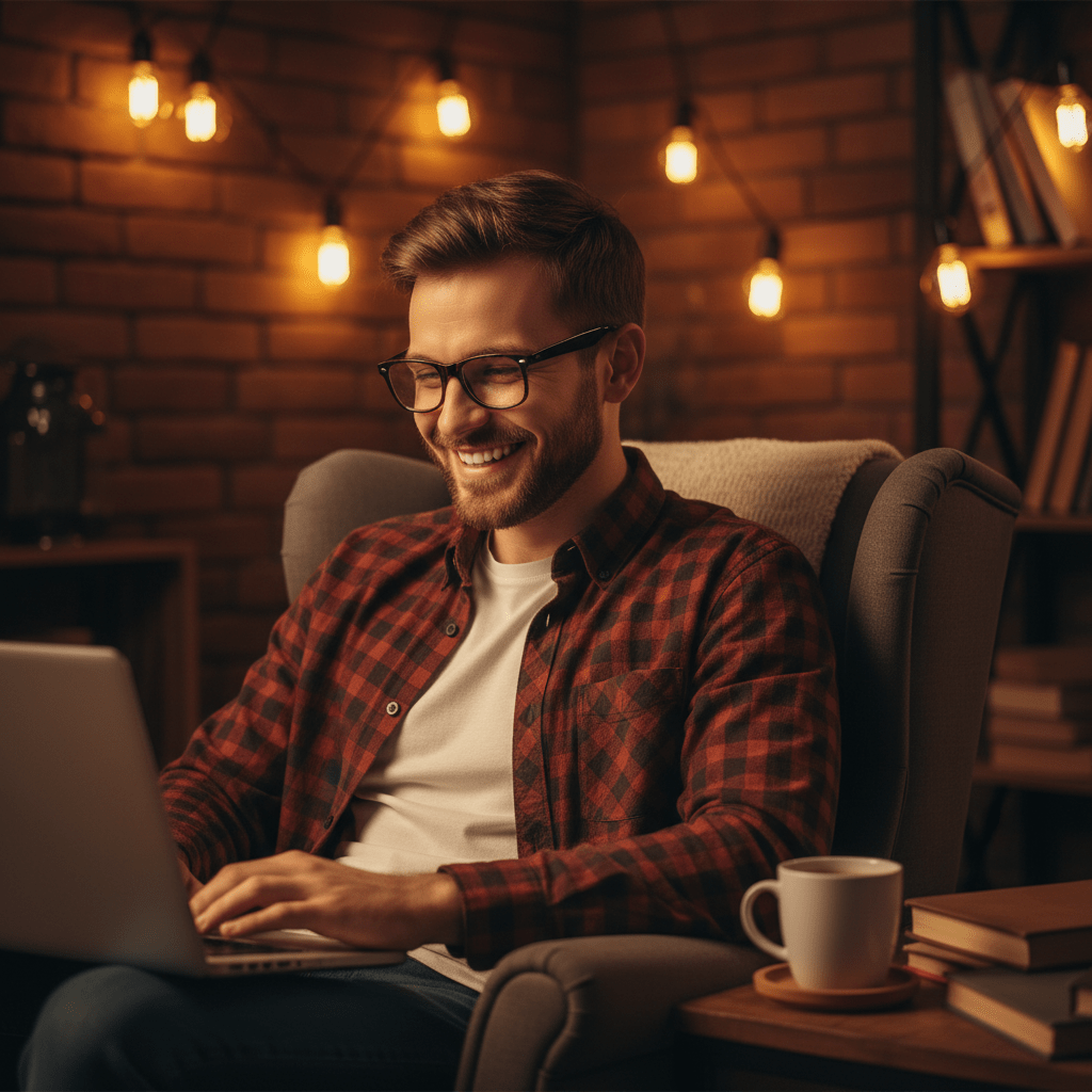 Successful affiliate marketer seeing results