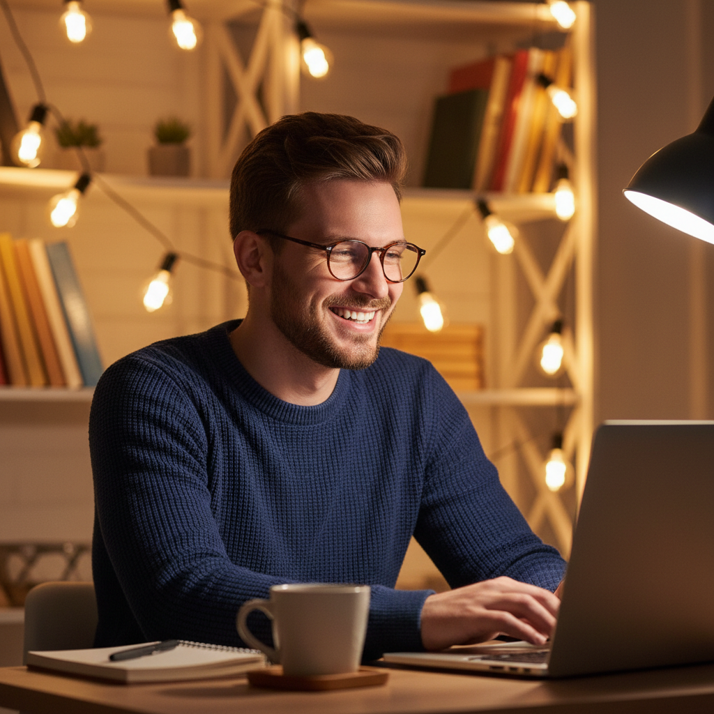 Successful affiliate marketer seeing results