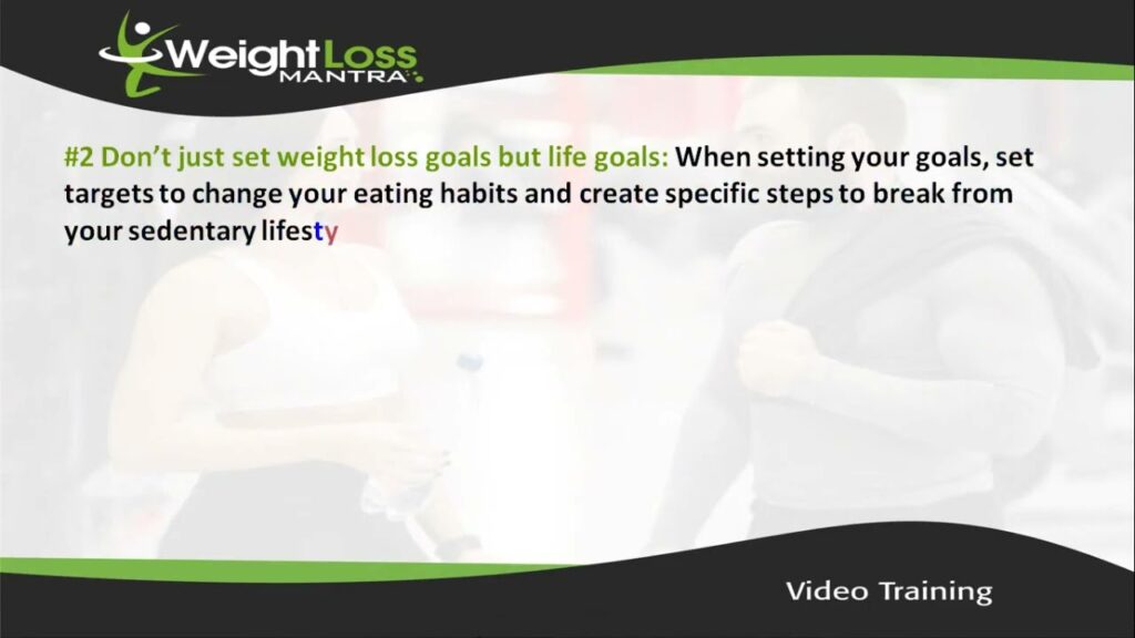 Video 11: How To Setup And Accomplish Weightloss Goals